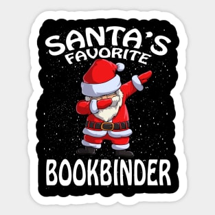 Santas Favorite Bookbinder Christmas Sticker